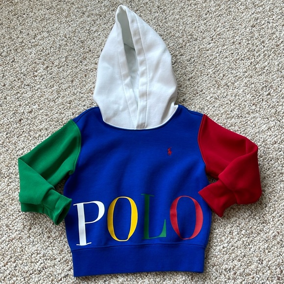 Ralph Lauren Other - NWOT RALPH LAUREN Logo Double-Knit Hoodie in Sapphire Star Multi color